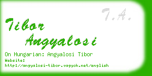 tibor angyalosi business card